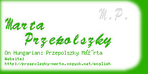 marta przepolszky business card